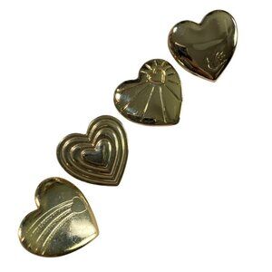 Vintage Variety Club Gold Tone Heart Brooch Pins Lot of 4